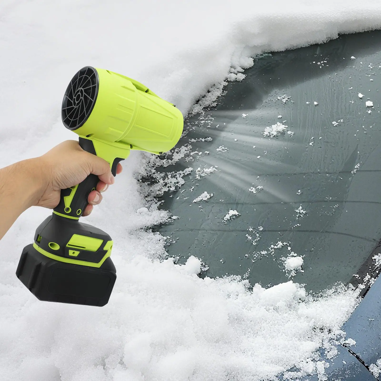 Brushless Handheld Blower, 450W Brushless Motor, 21000rpm Lithium Battery Blower with 2 Batteries for Patio, Balcony