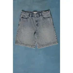 Pacsun Men's Parker Baggy Jean ShortsÂ Jacquard Checkered Light BlueÂ