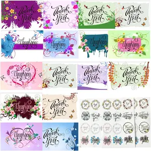 32 Thank You Cards with Envelopes Matching Stickers and Storage Box, 4 X 6 Inch Blank Thank You Greeting Cards Thank You Note for Graduation, Baby Shower, Wedding, Small Business, Holiday, Eilyliafe