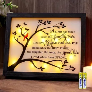Sympathy  LED Memorial Shadow Box Memorial Gifts for Loss of Loved One - A Limb Has Fallen