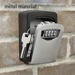 A flip top key safe made of ultra safe metal material - wall mounted metal and plastic key storage box with combination password access - suitable for home, hotel, emergency situations, travel and decoration security - key organization box with