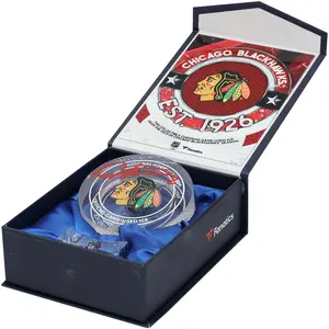 Duncan Keith Chicago Blackhawks Autographed Crystal Puck - Filled with Ice from the 2023-24 Season - Fanatics Authentic Certified