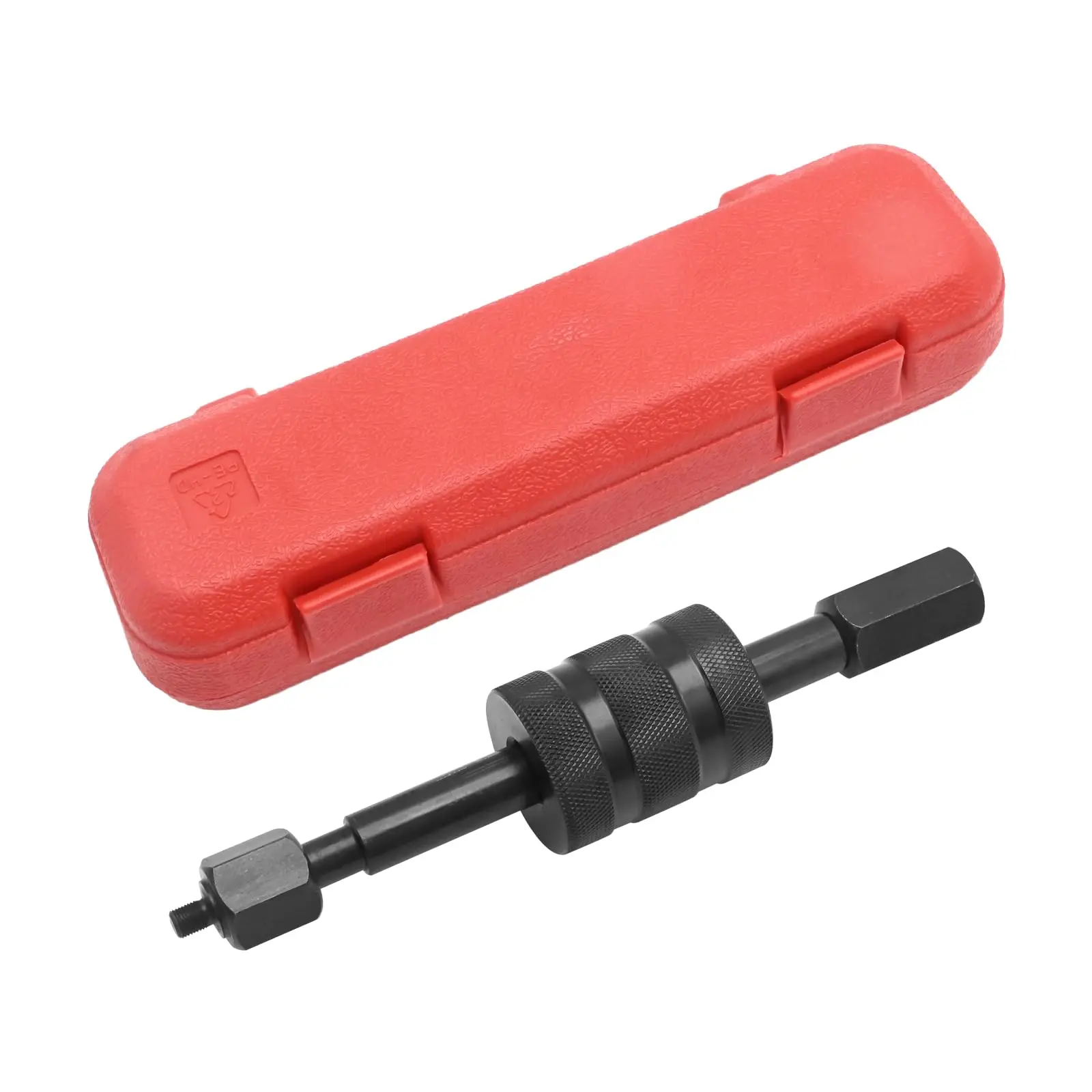 Diesel Injector Removal Tool with Slide Hammer, Common Rail Injector Remover, Car Accessories Injector Puller Includes M8, M12, M14 Thread Adapters