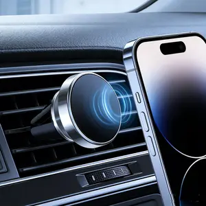 Car air vent clip magnetic phone holder strong stable anti-slip for navigation and streaming multi-angle adjustable universal mount