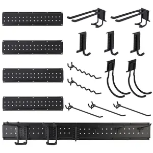 🔧 66" Garage Wall Organizer – 4 Panels + 12 Adjustable Hooks! Heavy-duty steel, mounts in minutes. Link in bio!