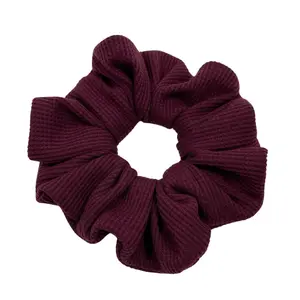 BOUJEE BEAUJOLAIS Burgundy Maroon Hair Scrunchie - Gentle on Hair, Reduces Breakage, Handmade, Made in the United States