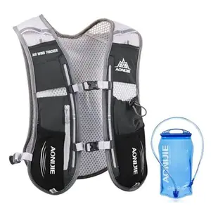 TRIWONDER Hydration Pack Backpack 5/5.5L Hydration Running Vest for Cycling Running Marathoner Hiking (01 Black 5L - with 1.5L PEVA Bladder One Size)