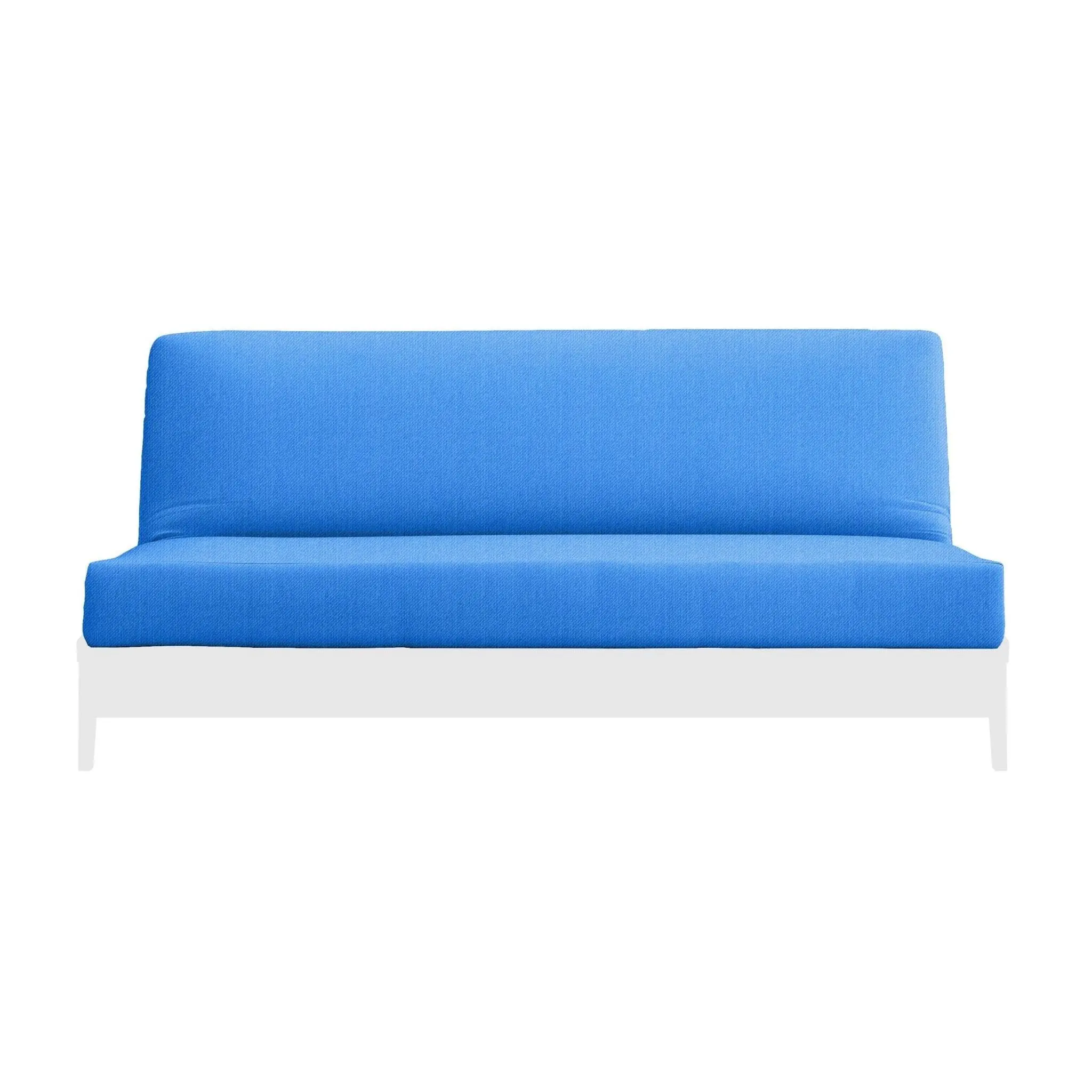 Natural 100% Cotton Fabric Futon Mattress Cover - Air Force Blue