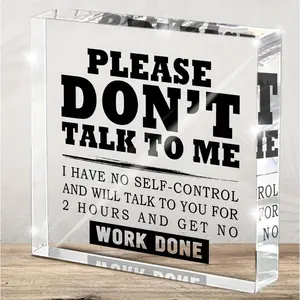 Funny Humorous Desk Decoration Sign, Ideal Gift for Colleagues and Bosses, Unique Office Table Accessories for Men and Women