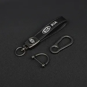 Leather Metal Car Key Chain Ring, Keychain Pendant for Kia Models, Durable Accessory for K5, K9, Sorento, Ceed, Sportage, Carnival, Stinger, Forte, Niro, Cadenza, Soul, Ev6
