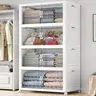 Broview V20 300QT/400QT/640QT Extra Large Stackable Storage Bins, Clear Plastic Closet Organizer Cabinet with Lid and Wheels, Collapsible Latch Boxes Folding Drawer with Door for Home Kitchen Room Organization