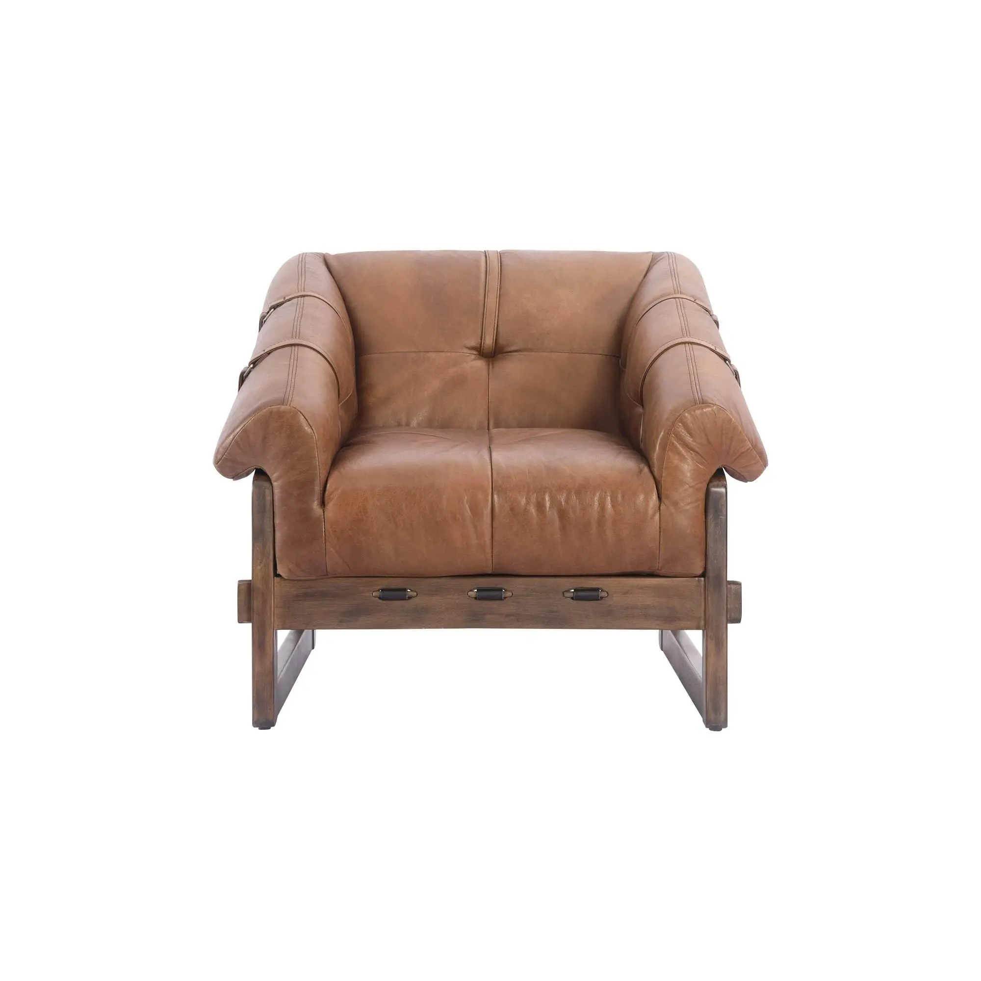 Bellos Accent Chair - Open Road Brown Leather