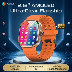 The H20Ultra 5G/4G connected watch, equipped with an AMOLED screen (2.12 inches in size), a 800W rotatable camera, Wi-Fi, GPS positioning, compass, NFC and Bluetooth functions, is suitable for both men and women.