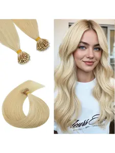 Bead Nano Ring Human Hair Extensions, 50 Strands, 30g/pack, Blonde, High-Quality Real Human Hair, Easy Installation