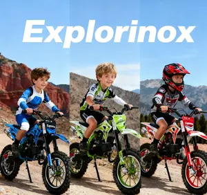 Explorinox Durable Kids' Off-Road Toy Bike with Dual Disc Brakes & Waterproof Starter for Safe Riding & Easy Control - Mtb Bmx