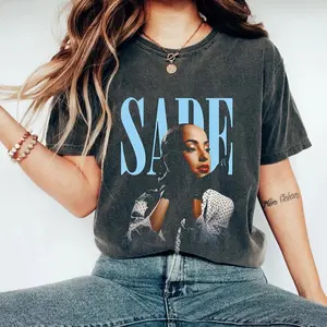 Vintage 90s Sade Shirt, Sade Pop Music Fans shirt, Sade Music Unisex, Sade Concert, Sade Gift Women and Men, Top Casual Basic, Unisex Cotton Tee, Womenswear Menswear, Top Shirt