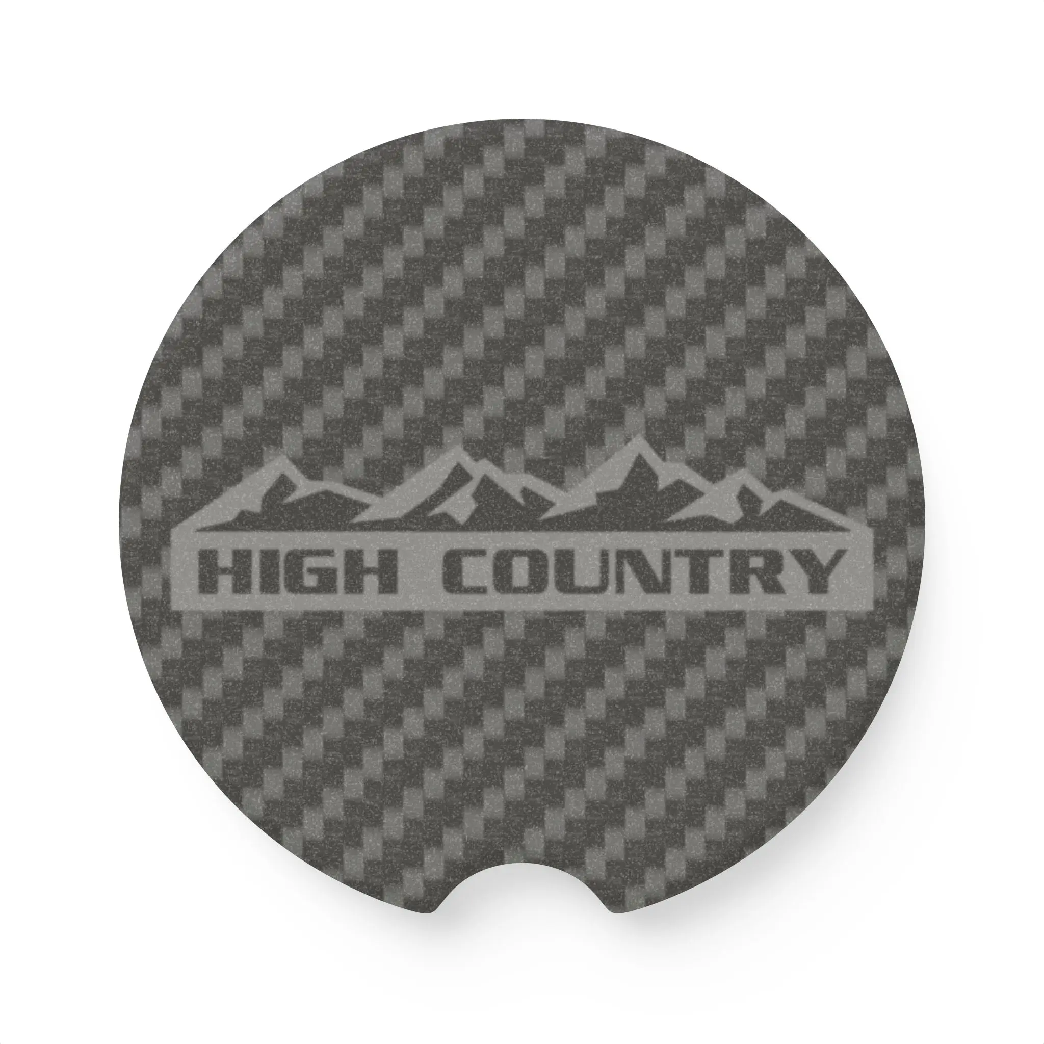 Chevy High Country Soapstone Car Coaster, Carbon Fiber Design, Auto Accessories, Gift for Car Enthusiasts