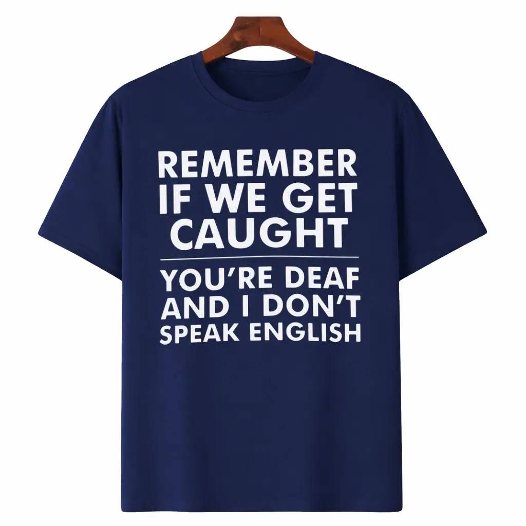 Funny Plus Size T-Shirt with Satirical 'If We Get Caught' Book Quote – Perfect Family Wear