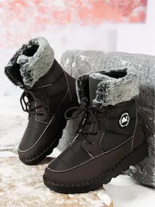 Height increasing boots, children's plus size fashionable cotton boots, thick soled height increasing boots, cold resistant and warm snow boots, Fuzzy boots