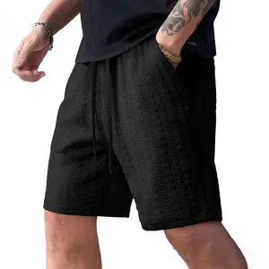 JMIERR Men's Casual Shorts 7.5 Inch Cable Knit Drawstring Elastic Waist Summer Beach Sweat Shorts for Lounge & Vacation