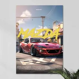 MAZDA RX7 POSTER, CONCEPT CARS, CAR POSTERS, POSTER DECOR, SUPERCAR POSTER