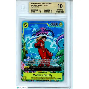 2024 One Piece Card Game Two Legends Monkey.D.Luffy ALT ART BGS 10 PRISTINE