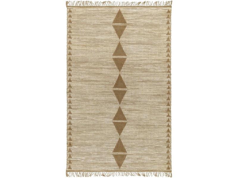 Livabliss Alex Handmade 100% Jute Fiber Home Decor Rug (Model ALX-2303/ALX2303-576) - 5 ft x 7 ft 6 in (60" w x 90" l) Flat Rectangle Non-Customised Slate Grey Taupe Natural Tones Indoor Living Room Rug with Woven Texture, 1-Piece