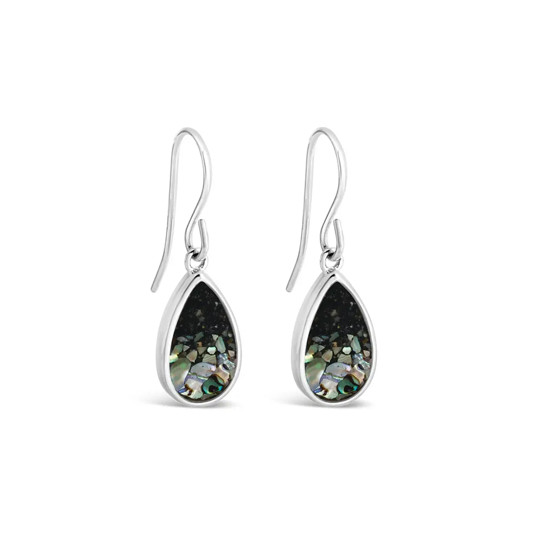 Explorer Teardrop Earrings - Silver - Alaska Gradient