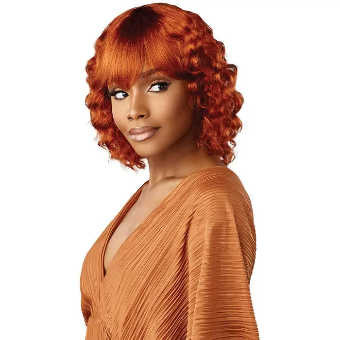 Sensationnel Empire Bob Collection with Bangs Full Wig - WAVY CUT 12" - 100% Human Hair