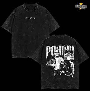 ALEX PEREIRA POATAN TEE, UFC Chama Graphic Tee, UFC 320 Shirt Washed, MMA Champion T-shirt, Vintage Boxing Tee, Streetwear Boxing Graphic T-Shirt Gift for Fighters