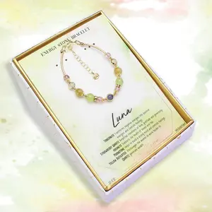 Luna Bracelet | Made with Tanzanite, Strawberry Quartz, Moonstone, Prehnite, Yellow Rutilated Quartz