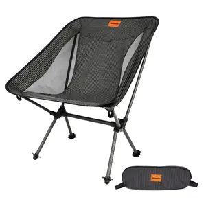 Msnaile Portable Camping Chair for Christmas Carbon Fiber Frame 1.5 lbs Ultralight Folding Chair 330 lbs Capacity Compact Lightweight Camp Chair for Adults Backpacking Hiking Fishing Beach Travel Outdoor Accessories