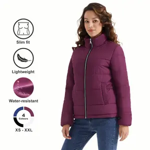 Orolay Slim Fit Puffer Jacket Women's Lightweight, Casual Short-Length Winter Coat for Outdoor Activities Water-Repellent Womenswear Tops