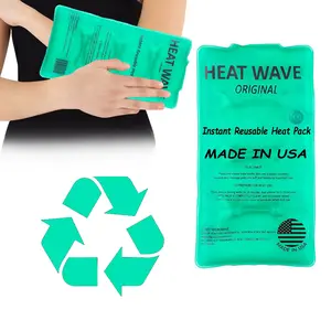 Heat Wave Instant Reusable Heat Pack Instant Click Heat - Made in USA from Medical Grade Vinyl