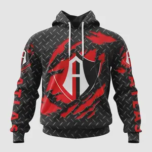 Men’s Atlas F.C. Liga MX Special Edition Black Metal Style Fan Hoodie Gift