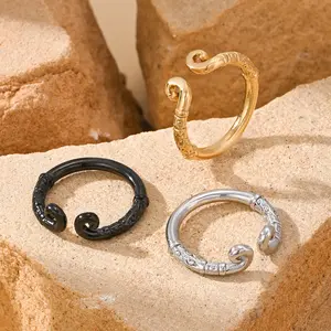 1pc Fashionable, Elegant, Creative, Exquisite Pattern Wukong Tightening Curse Men's Stainless Steel Ring Is The Perfect Holiday Gift Accessory for Friends, Parties, Family, Friends, and Couples Jewelry