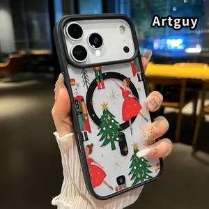 Magnetic  Phone Case for iPhone 17 Pro Max 16 Plus 15 14 13 12 11 XR Air E Nutcracker Ballet Dream Acrylic Back Matte TPU Edges Full Body Coverage Ultra Slim Back Cover Gift for Boy