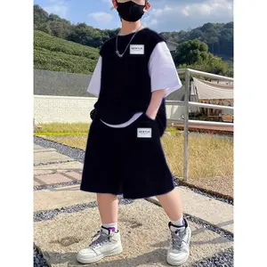 A Set of 2, Consisting of a Short-Sleeve T-Shirt And Elastic Waistband Shorts, Suitable As Gifts Boys And Girls, Perfect Casual Wear And Outdoor Activities, Outdoor