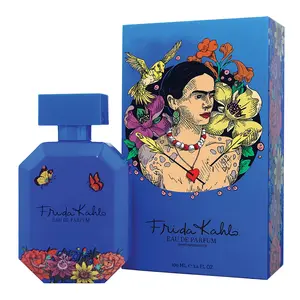 Frida Kahlo Blue Deluxe Edition Eau de Parfum for Women Floral Gourmand Scent w Agave Coconut Jasmine Vanilla Amber Long Lasting Lacquered Bottle in Luxury Drawer Gift Box 3.4 oz