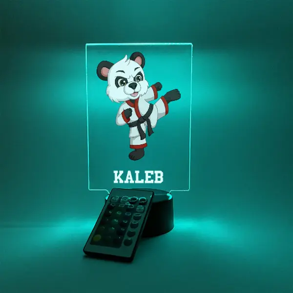 Personalized LED Animal Athlete Deign Table Top Lamp. 16 Color Changing Options with Remote