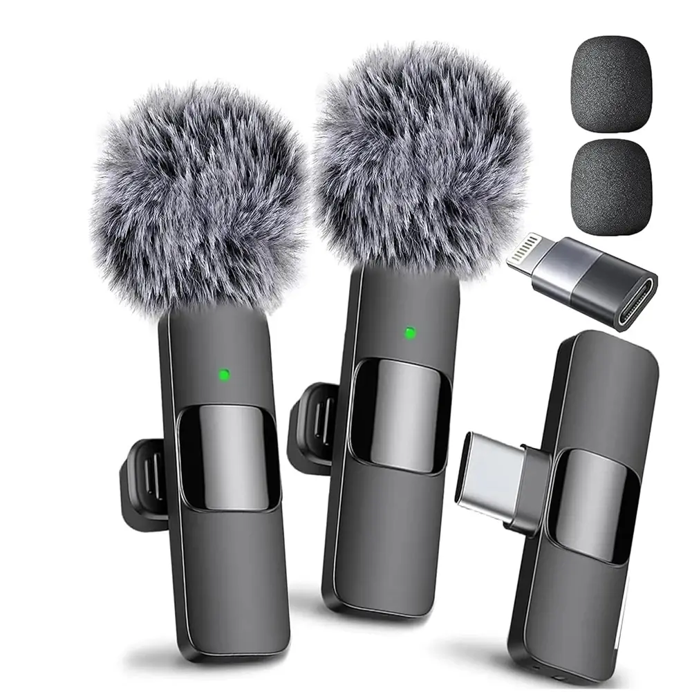 Lavalier Mini Mic Pro - Professional Wireless Lavalier Microphone with Noise Reduction, Audio, Smartphone Compatibility, USB-C Connection for iPhone, Android, Video Recording, Content Creators