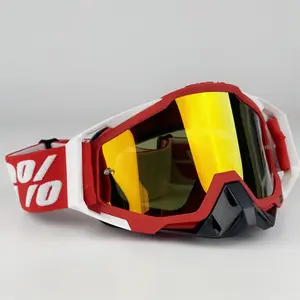 Unisex Dirt Bike Goggles, UV Protection, Anti-Fog, Windproof, Dustproof, Helmet-Compatible for ATV MX Off-Road Sports