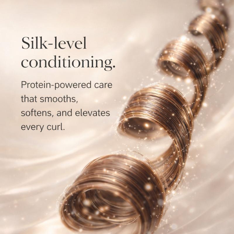 "Divine - A detangling shampoo powered by silk protein with a special rose fragrance"