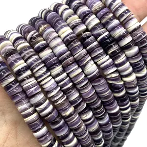 Darkest Wampum Shell Beads USA AAA Authentic East Coast Quahog (America's First Currency 1637-1673) Small Batch Production - Native American Style - Men's Jewelry Making - Heishi 10mm