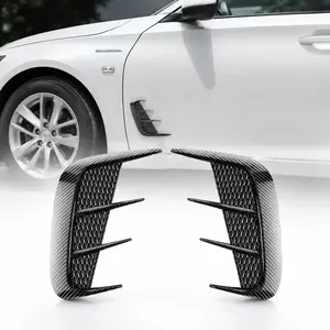 Car Carbon Fiber shark gill universal car door fender modification sticker, fender air vent, front and rear bumper body decoration sticker Includes tape 2026 new、