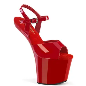 8 Inch Heelless CRAZE-809 Red Patent