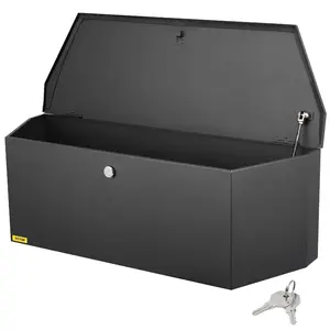 VEVOR Trailer Tongue Box, Carbon Steel Tongue Box Tool Chest, Heavy Duty Trailer Box Storage with Lock and Keys, Utility Trailer Tongue Tool Box for Pickup Truck Bed, RV Trailer, 36x12x12