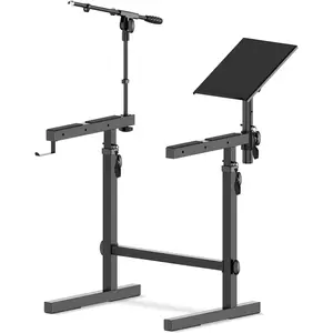 Multi-Functional Keyboard Stand Heavy Duty Piano Stand with Microphone Stand and Laptop Stand