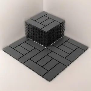 Outdoor Interlocking Floor Tiles (44-Piece Pack) — Sturdy, Durable, Waterproof, and Weather-Resistant; Suitable for Patios, Porches, and Pool Decks