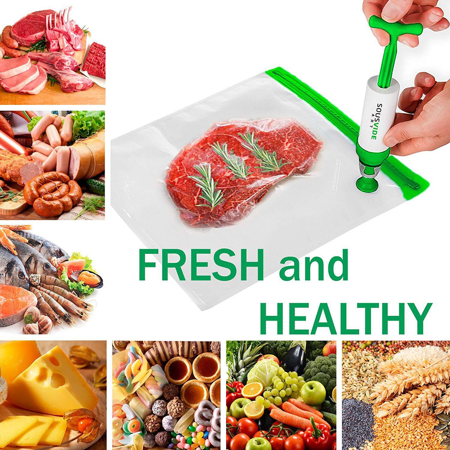 Keep Food Fresh Longer! Vacuum Composite Packaging Bags – Airtight, Leak-Proof & Reusable for Meal Prep & Sous Vide